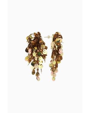 LOTT.gioielli Sequin Mix Waterfall Statement Earrings - Metallic