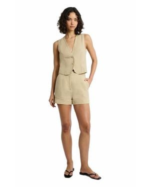Onia Air Linen Relaxed Vest - Natural