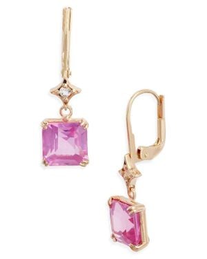 Anzie Jac + Jo Greta Drop Earrings - Pink