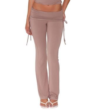 Tiger Mist Halona Flare Leg Jersey Pants - Pink
