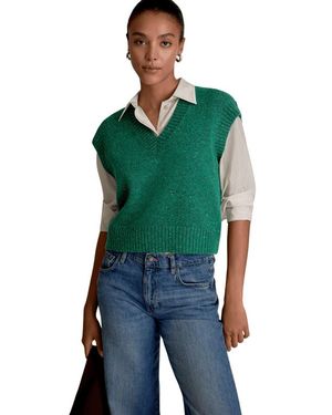 M.M.LaFleur Eloise Confetti Wool Vest - Green