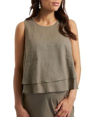 Ripe Maternity Peyton Linen Nursing Top - Green