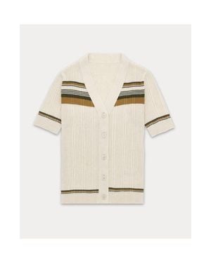 Fortela Clarisse Striped Cardigan - Natural