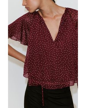 Mango Polka Dot Woven Shirt - Red