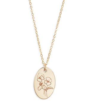 SET & STONES Louise Birth Flower Necklace - Metallic