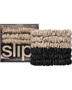 Slip Pure Silk 6-Pack Skinny Scrunchies $51 Value - Black