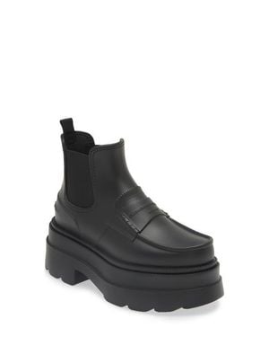 Alexander Wang Faux Leather Chelsea Rain Platform Boots - Black
