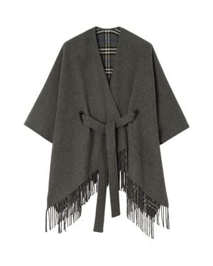 Burberry Wool Tay Cape - Black