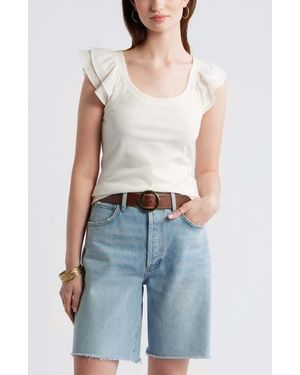 Treasure & Bond Rib Flutter Tank - Blue