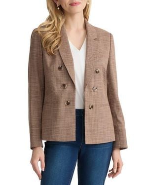 Jones New York Faux Double Breasted Blazer - Natural