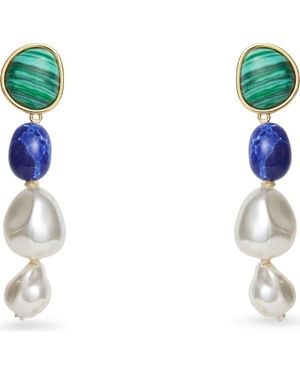 Lele Sadoughi Baroque Drop Earrings - White