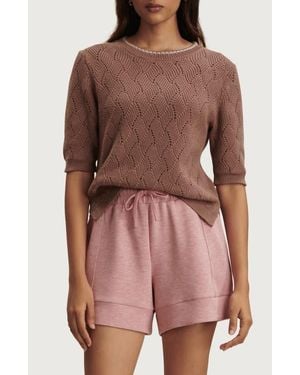 Varley Agathe Knit Top - Red