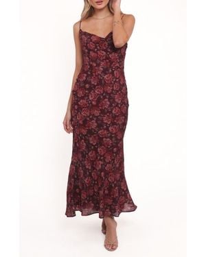 Petal & Pup Esmeralda Floral Print Slipdress - Red