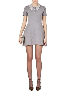 Endless Rose Removable Collar Knit Minidress - Multicolor