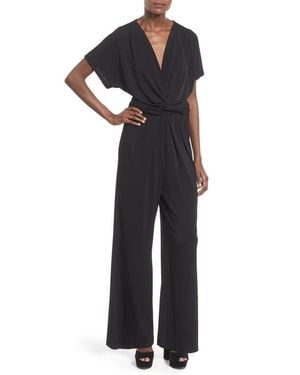 Astr Astr Twist Front Jumpsuit - Black