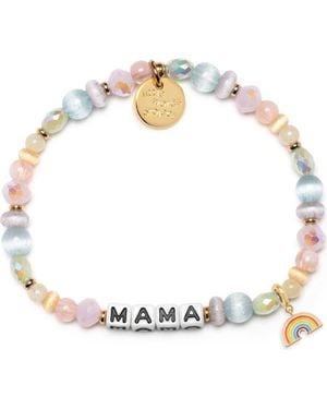 Little Words Project Mama Beaded Stretch Bracelet - Metallic