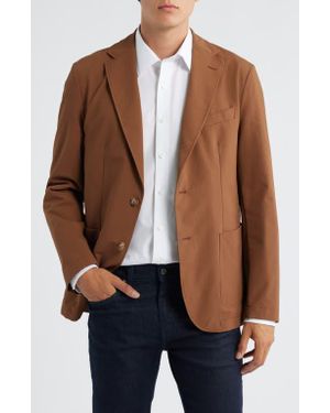 BOSS Hanry Slim Fit Stretch Twill Sport Coat - Brown