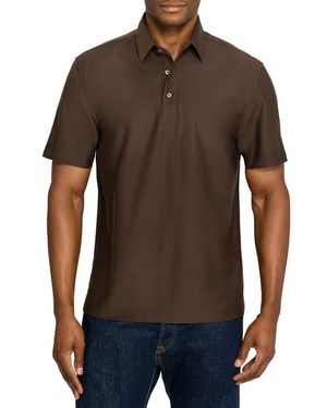 Brooklyn Brigade Solid Mapleton Luxe Cross Dyed Polo - Brown