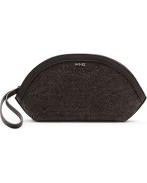 Mango Natural Fiber Wristlet - Black