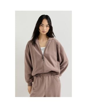 Brunello Cucinelli Smooth Cotton French Terry Sweatshirt - Brown