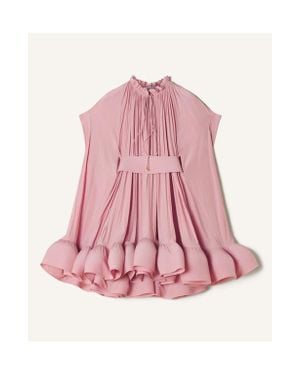 Lanvin Short Charmeuse Dress - Pink