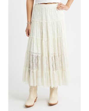 BP. Lace Maxi Skirt - White