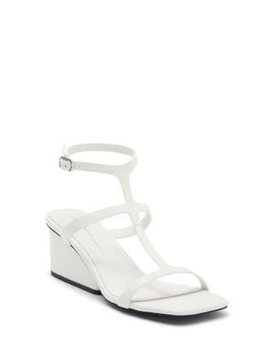 INTENTIONALLY ______ Semy Ankle Strap Wedge Sandal - White