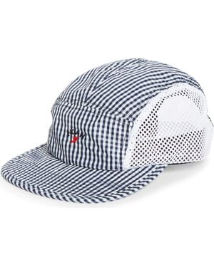Noah Gingham Runner Baseball Cap - Blue