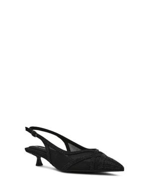 Anne Klein Jolene Kitten Heel Slingback Pump - Black