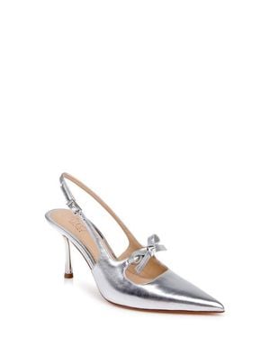 Badgley Mischka Zaya Pointed Toe Slingback Pump - White