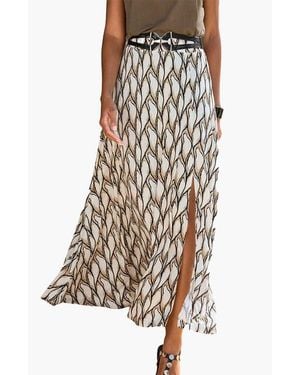 Lascana Side Slit Maxi Skirt - Multicolor