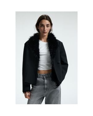 H&M Double-Faced Jacket - Black