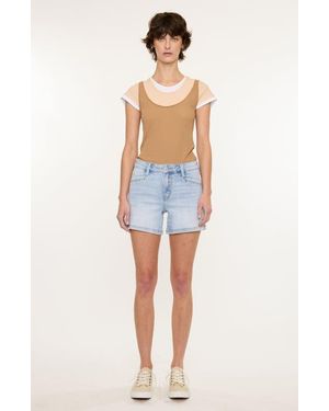 Kancan Lynne Essentials Mid Rise Shorts - Blue