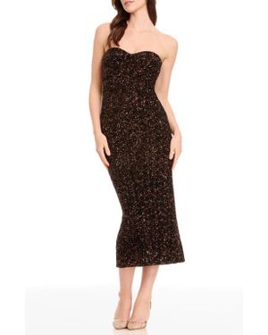 dress the population vada paillette strapless gown Dress the Population Vada Paillette Strapless Gown