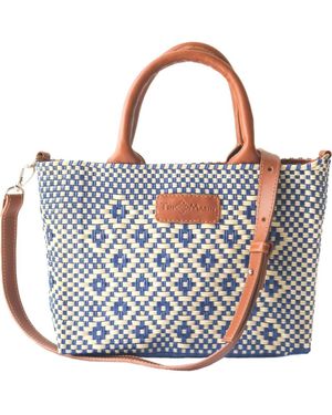 Tin Marin Small Woven Crossbody - Blue