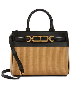 Tom Ford Whitney Raffia Top Handle Bag - Black