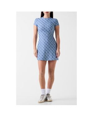 Guess 4G Monogram Jacquard Minidress - Blue