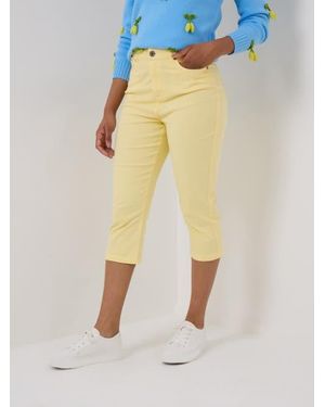 Joe Browns Stretch Denim Capri Pant - Yellow