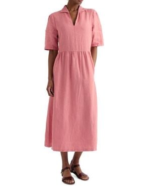 Seasalt Cornwall Fen Linen Midi Dress - Pink