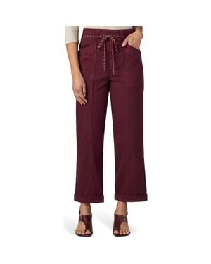 Wit & Wisdom Ultra Skyrise High Waist Relaxed Stretch Cotton Pants - Red