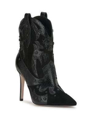 Jessica Simpson Palieve 4 Snakeskin Embossed Bootie - Black