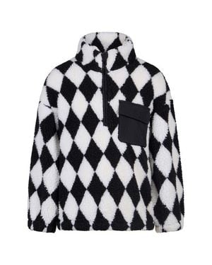 ROCK YOUR KID Kids' Half Zip Sherpa Pullover - Black