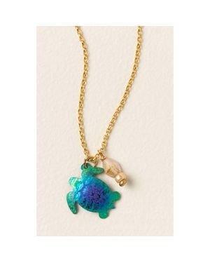 Uncommon Goods Iridescent Sea Turtle Pendant - White