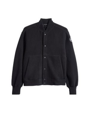 Canada Goose Hudson Label Fleece Bomber Jacket - Black
