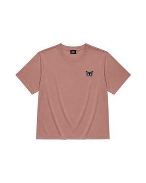 Alix Butterfly Relaxed Midweight Jersey Tee - Pink