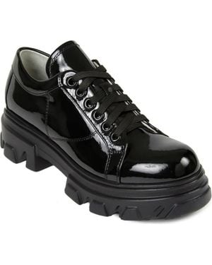 Urbnkicks Leather Sneakers Shinny Collegiate - Black