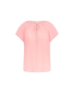 Maison Common Silk Blend Cap Sleeve Blouse - Pink