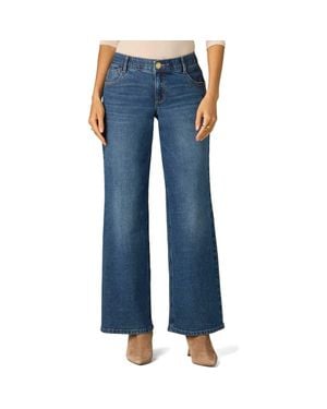 Wit & Wisdom Sam Mid Rise Wide Leg Jeans - Blue