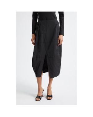 ISRAELLA KOBLA Daphne Lantern Midi Skirt - Black