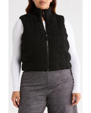 Lyssé Prudence Reversible Puffer Sweater Vest - Black